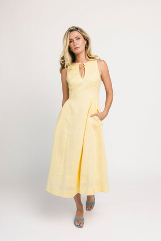 paige polka dot maxi dress // blue