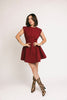 have a seat mini dress // burgundy