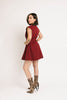 have a seat mini dress // burgundy
