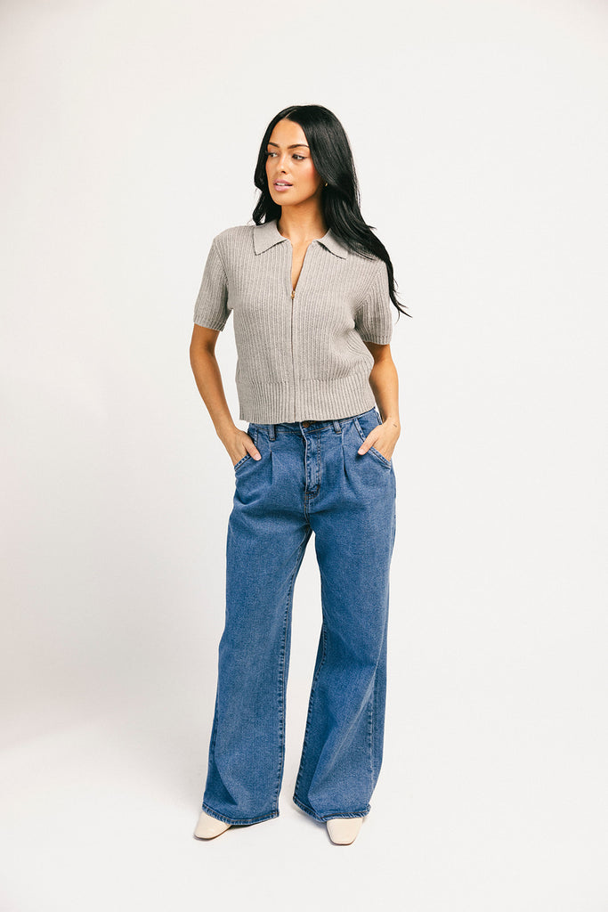 elsey zipper top