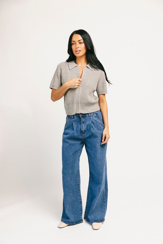 elsey zipper top