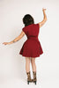 have a seat mini dress // burgundy