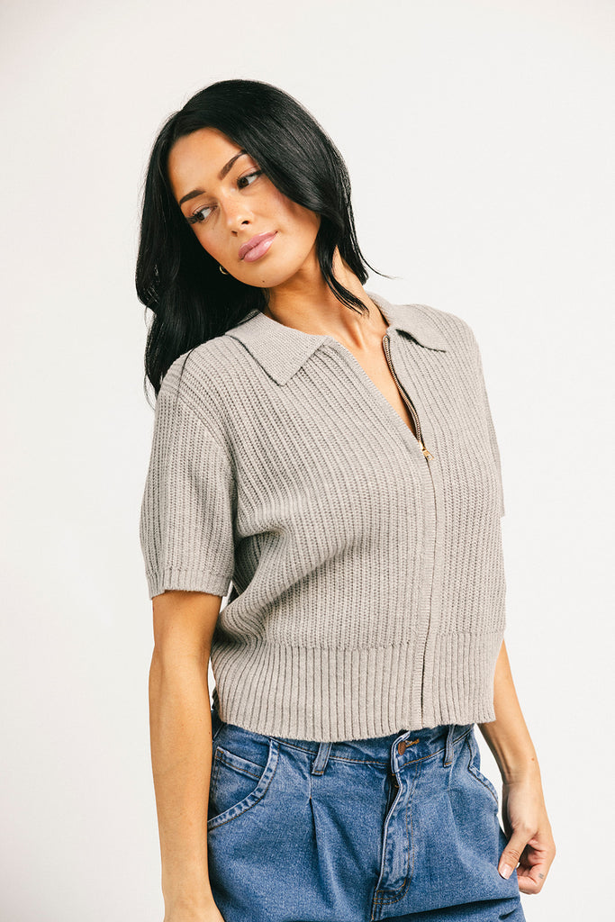 elsey zipper top