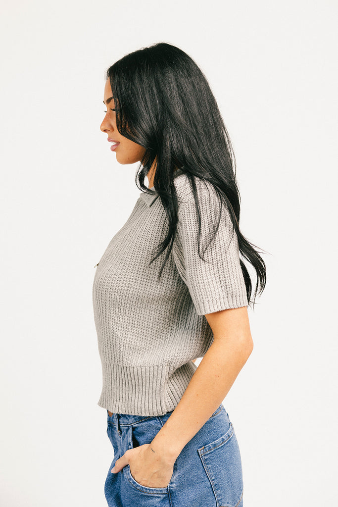 elsey zipper top