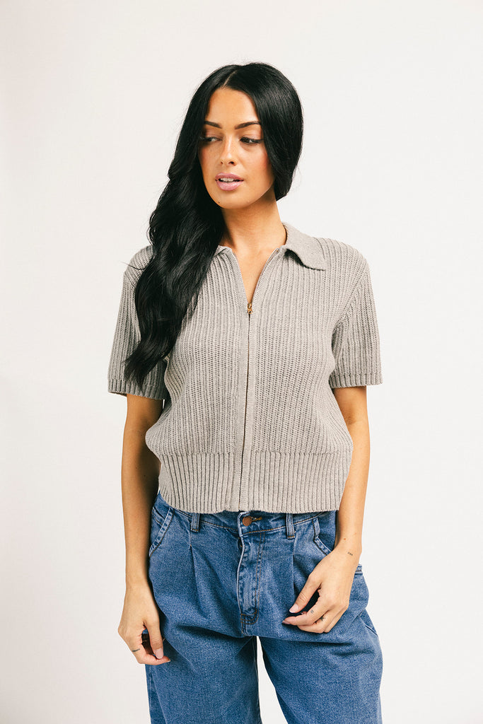 elsey zipper top