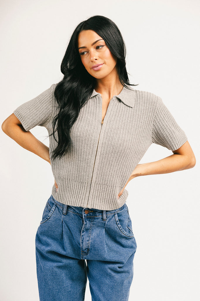 elsey zipper top