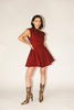 have a seat mini dress // burgundy