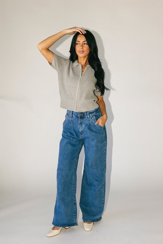 elsey zipper top