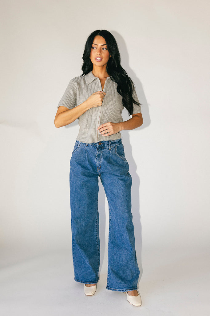elsey zipper top
