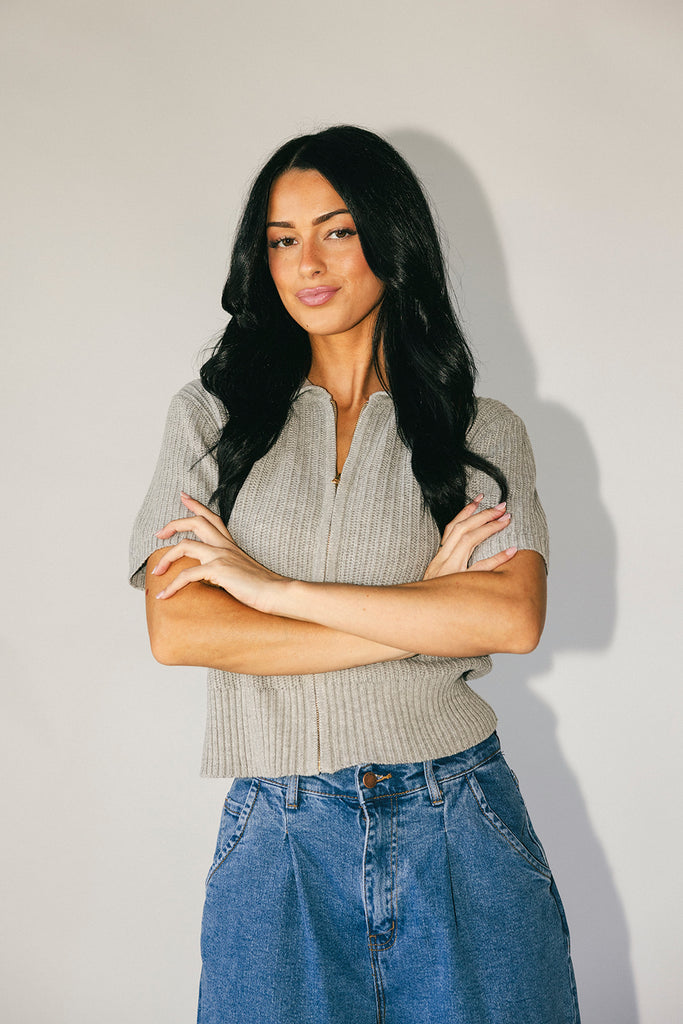 elsey zipper top