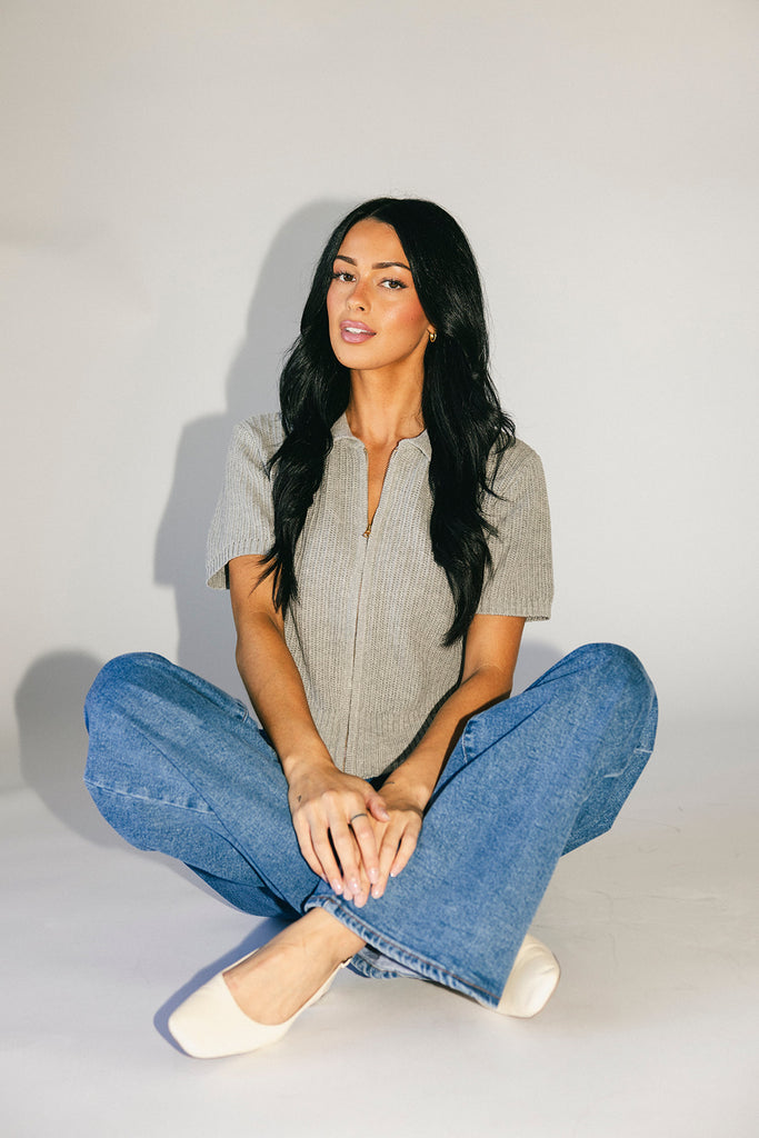 elsey zipper top