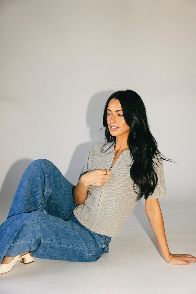 elsey zipper top