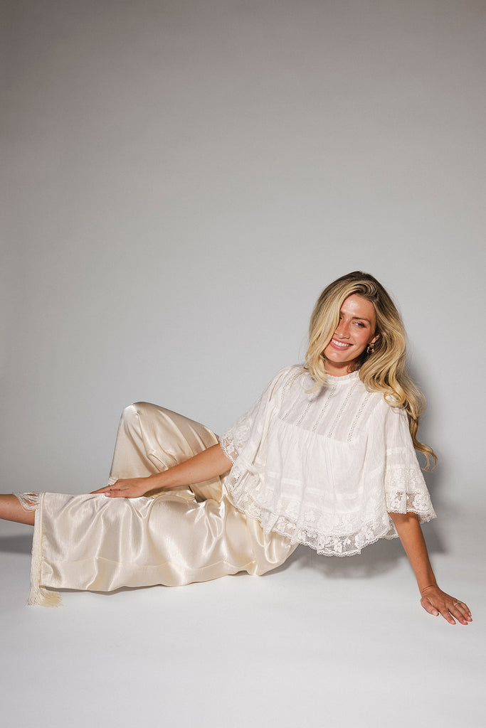 sahara fringe pants // champagne *zoco exclusive*