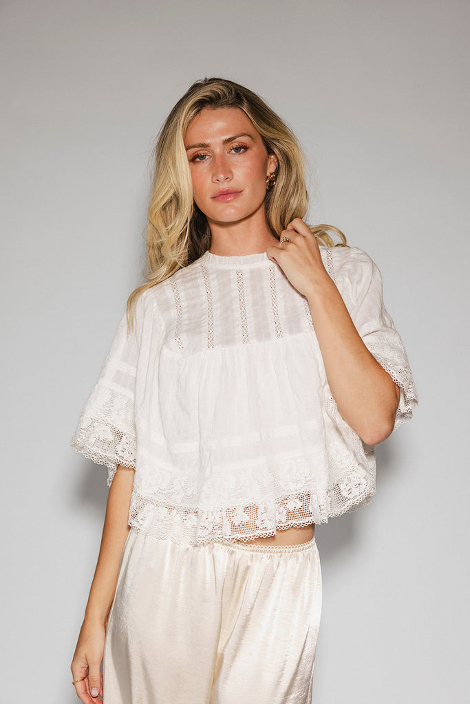 waverly top // white *zoco exclusive*