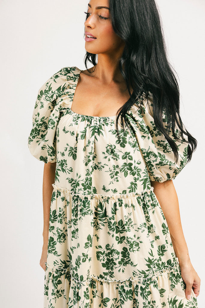 daymaker dress // green floral *zoco exclusive*