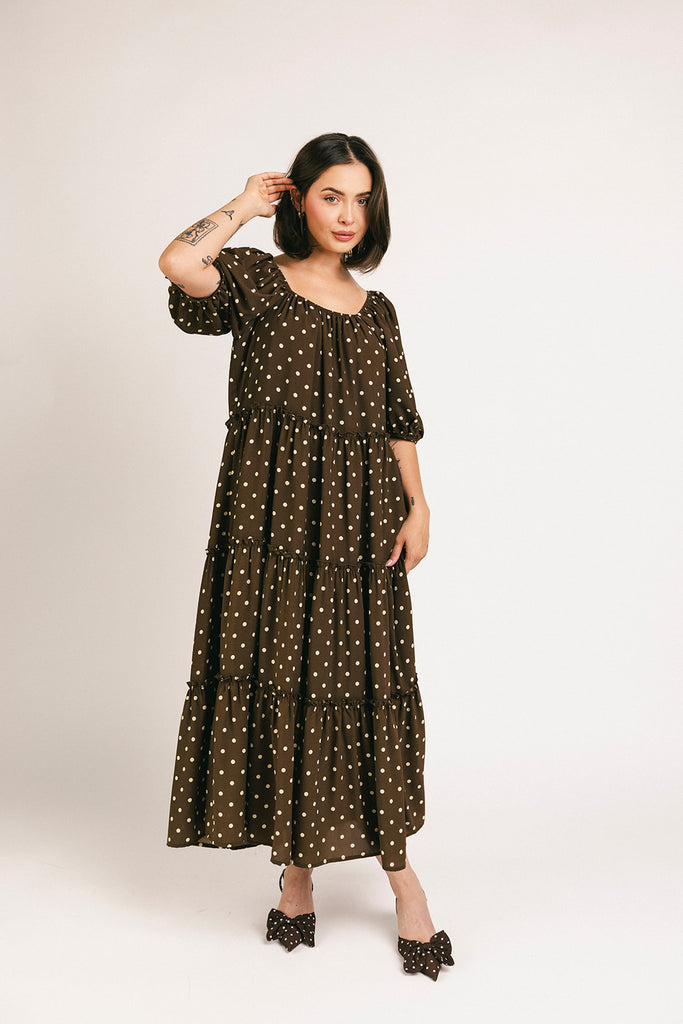 daymaker dress // mocha dot *zoco exclusive*
