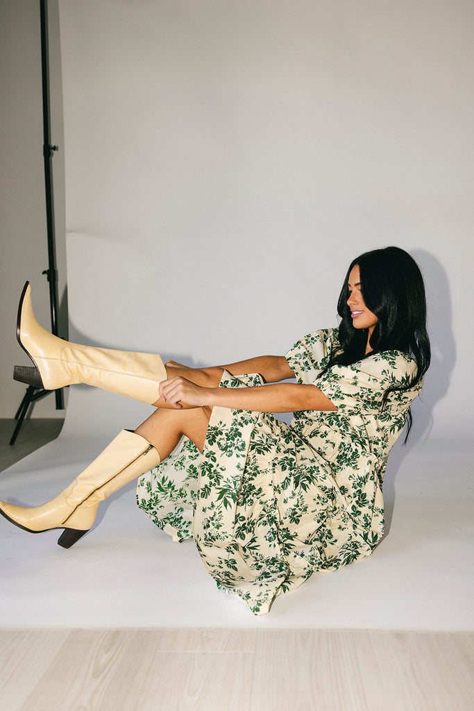 daymaker dress // green floral *zoco exclusive*