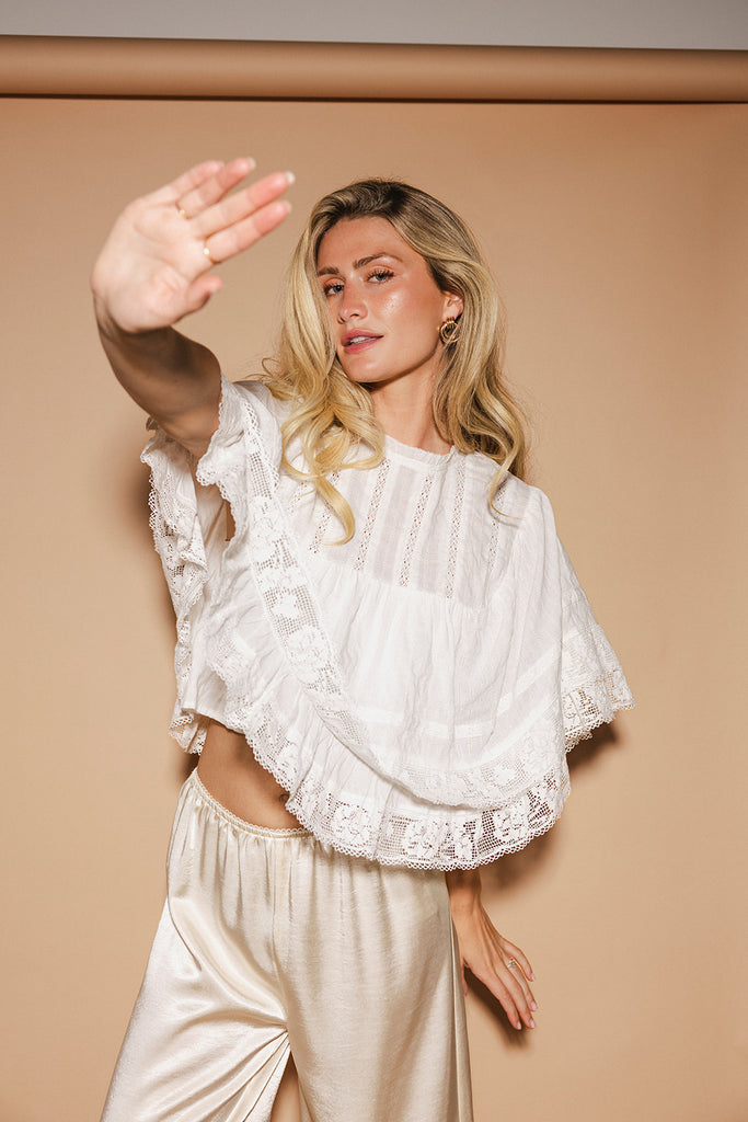waverly top // white *zoco exclusive*