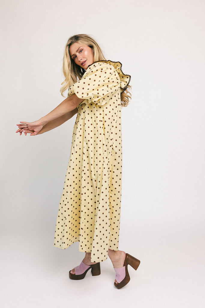 good luck puff sleeve dress // lemon sugar *zoco exclusive*