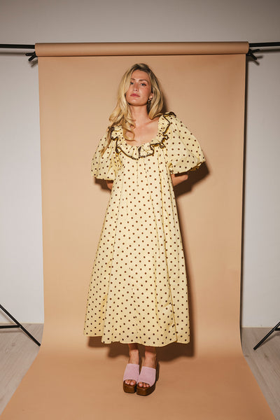 good luck puff sleeve dress // lemon sugar *zoco exclusive*
