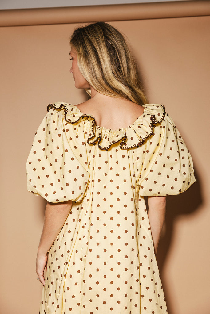 good luck puff sleeve dress // lemon sugar *zoco exclusive*