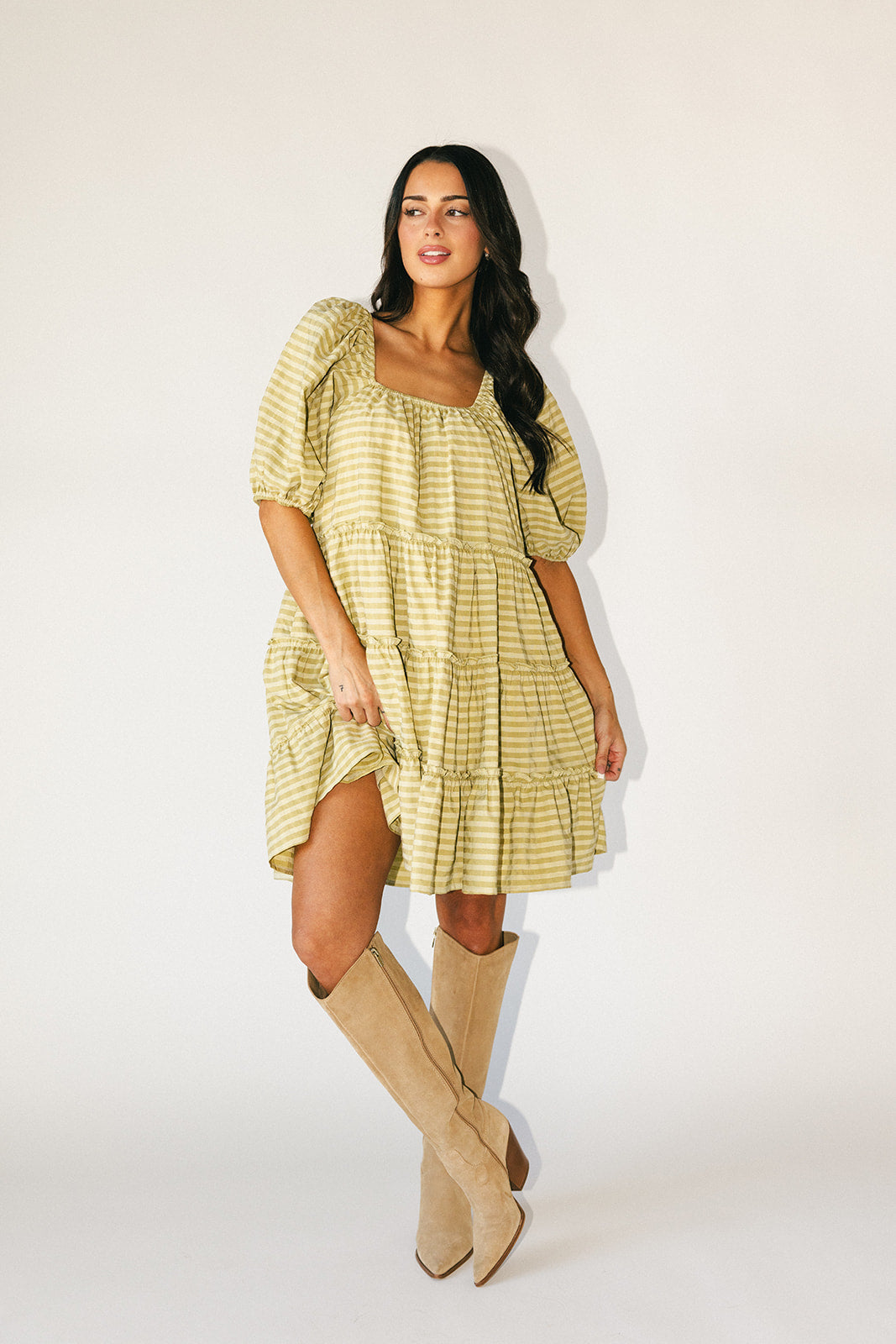 ワンピース organiczooBlueberry Gingham Gather Dress Organic Zoo Blueberry Gingham Gather Dress – EnjoyKidsBoutique