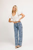 wyatt embroidered denim