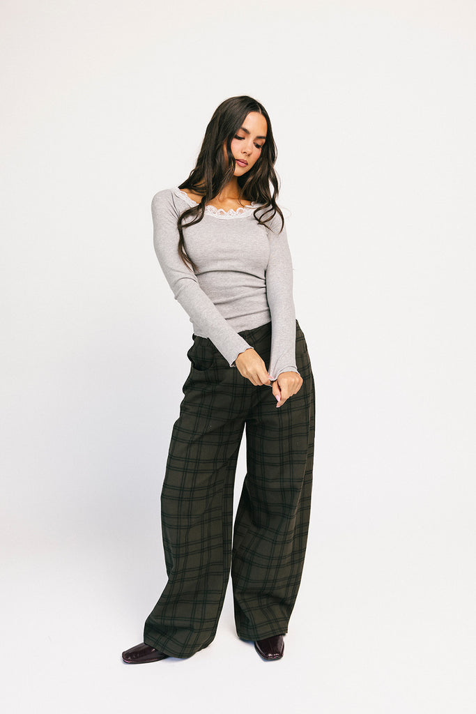 polly plaid pants
