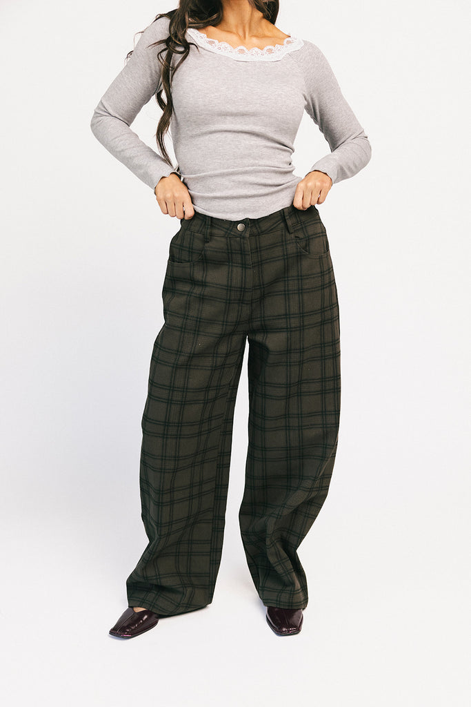 polly plaid pants