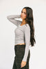 shannon lace top // grey