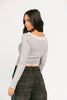 shannon lace top // grey