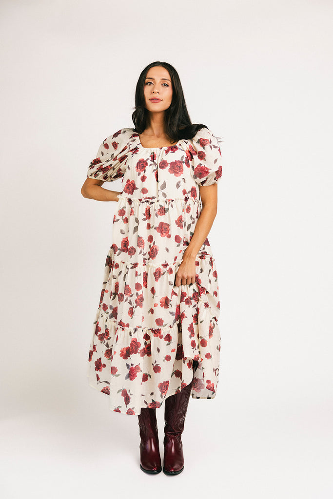 daymaker dress // red floral *zoco exclusive*