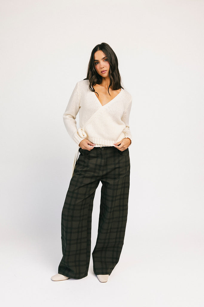 fallon wrap sweater // cream *zoco exclusive*