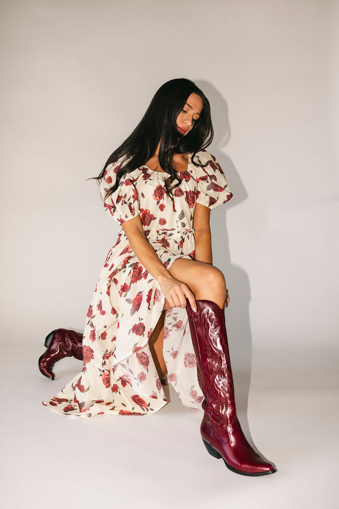 daymaker dress // red floral *zoco exclusive*