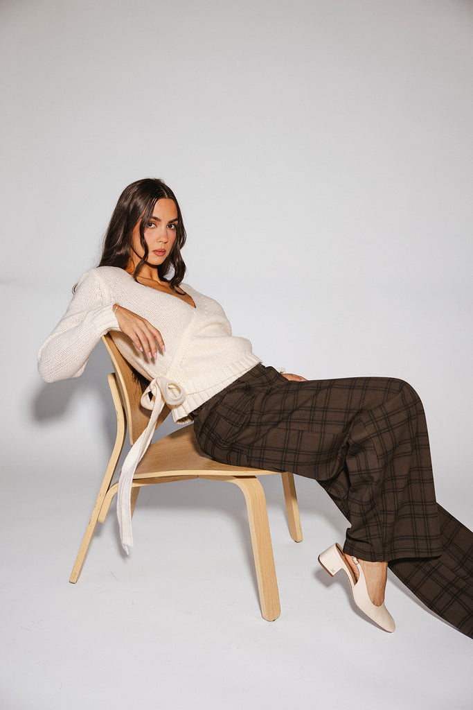 fallon wrap sweater // cream *zoco exclusive*