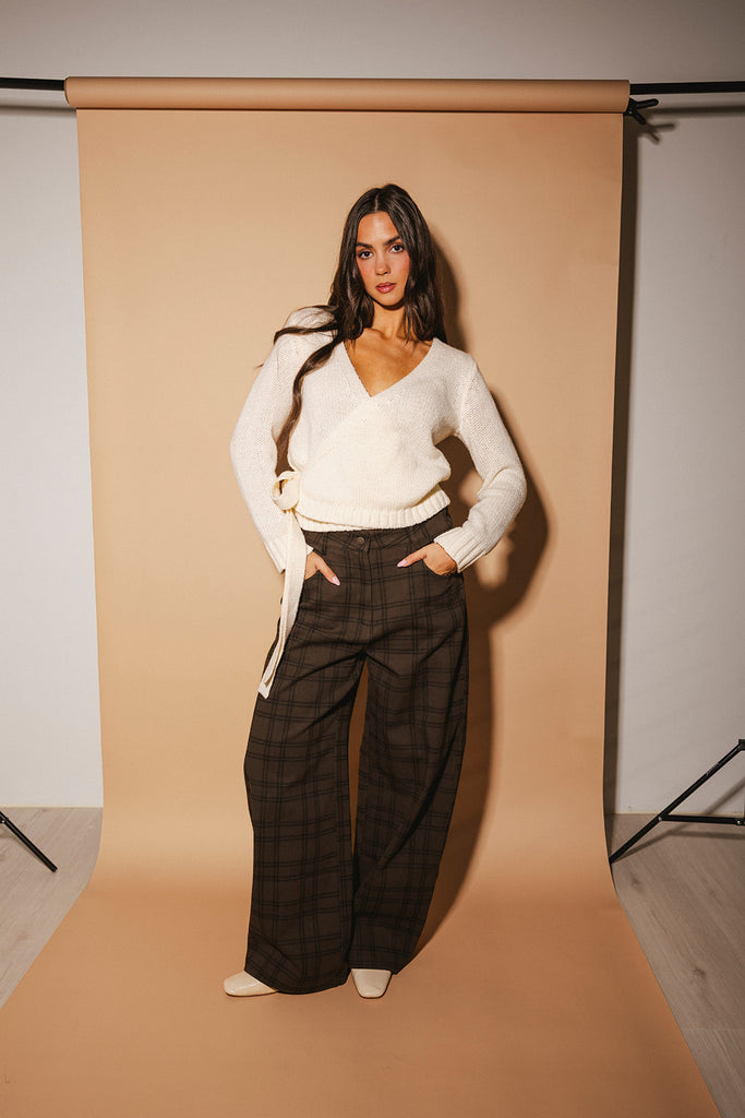 fallon wrap sweater // cream *zoco exclusive*