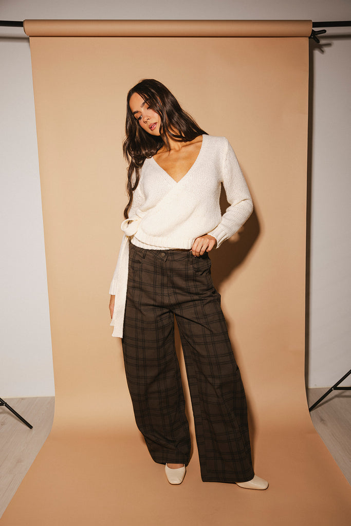 fallon wrap sweater // cream *zoco exclusive*