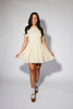 a floral puff sleeve dress with a smocked bodice + mini length. the perfect ditsy floral dress for family pictures, bridal showers, + brunch dates.