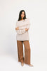 monroe cold shoulder sweater // oatmeal *zoco exclusive*