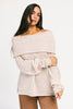 monroe cold shoulder sweater // oatmeal *zoco exclusive*