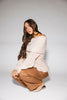 monroe cold shoulder sweater // oatmeal *zoco exclusive*