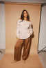 monroe cold shoulder sweater // oatmeal *zoco exclusive*