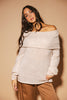 monroe cold shoulder sweater // oatmeal *zoco exclusive*