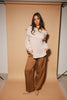 monroe cold shoulder sweater // oatmeal *zoco exclusive*