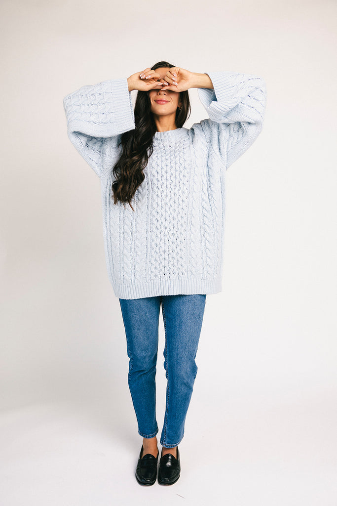 lenny knit sweater // baby blue *zoco exclusive*