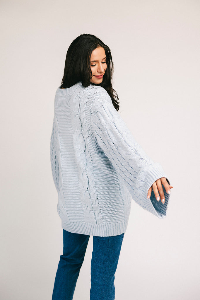 lenny knit sweater // baby blue *zoco exclusive*