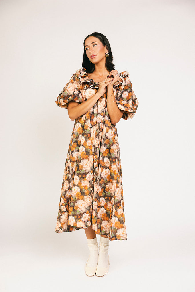 good luck puff sleeve dress // cocoa bloom *zoco exclusive*