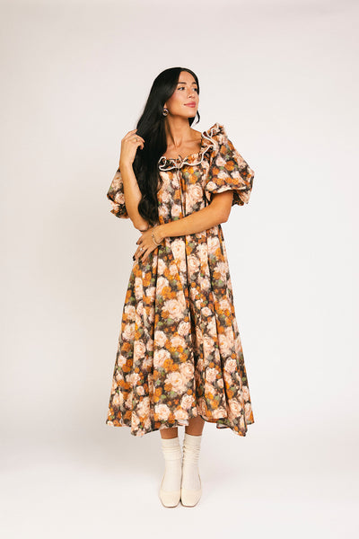good luck puff sleeve dress // cocoa bloom *zoco exclusive*