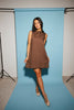 sicily linen mini dress // mocha dot *zoco exclusive*