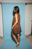 sicily linen mini dress // mocha dot *zoco exclusive*